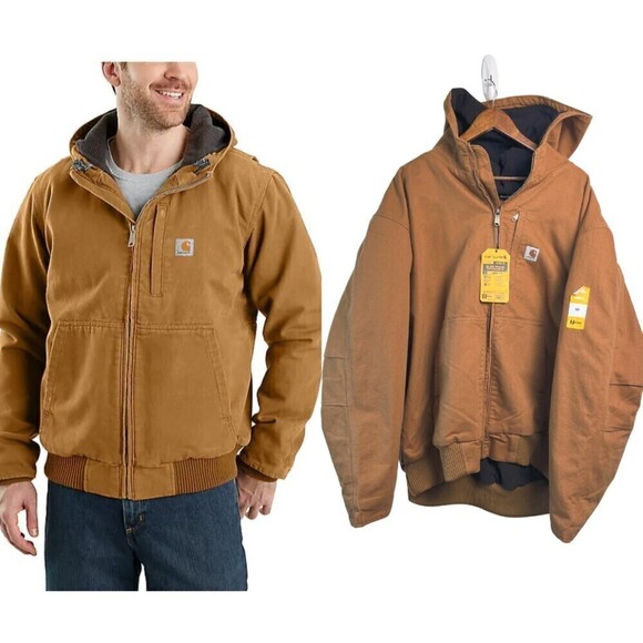 Carhartt Other - Carhartt Full Swing Size 4XL Loose Fit Washed Duck Fleece Line NEW Active Jacket